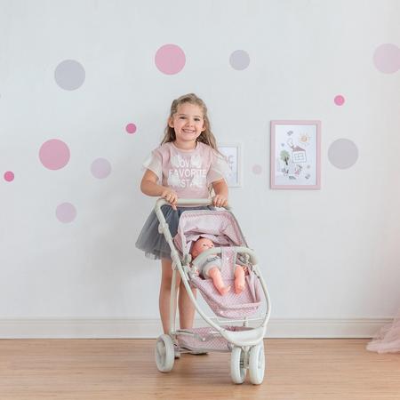Olivias Little World Kids 2 In 1 Poppenwagen Voor Babypoppen Speelgoed Kinderwagen Met Multi-Positie Seat & Opslag Roze OL-00009